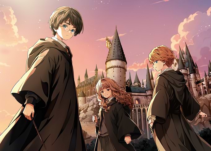 Hogwarts Trio at Sunset
