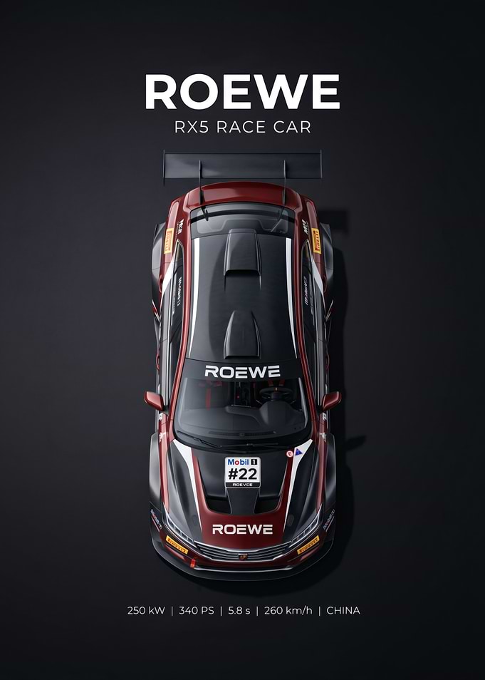 Roewe RX5 Race Car Top View