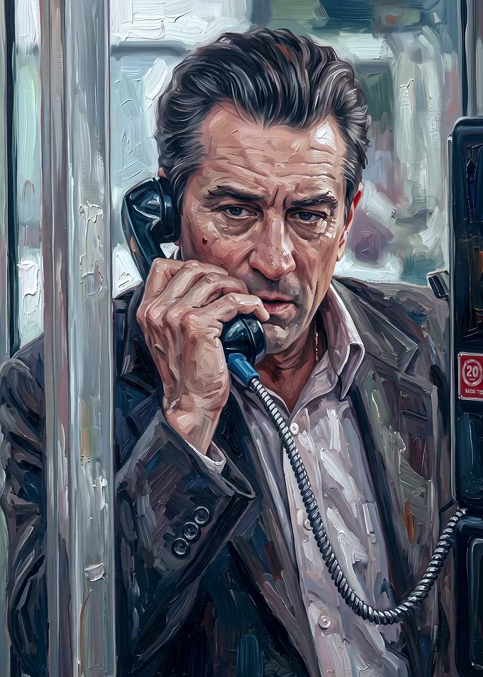 Robert De Niro Oil Painting Portrait