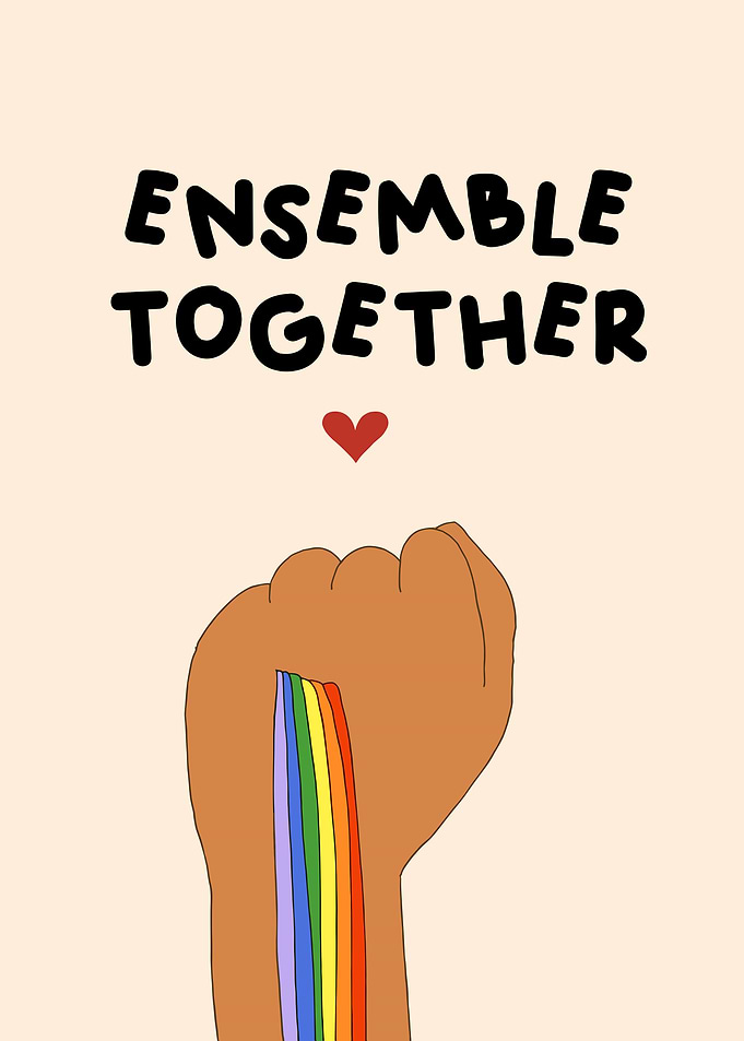 Ensemble Together Pride Fist Illustration