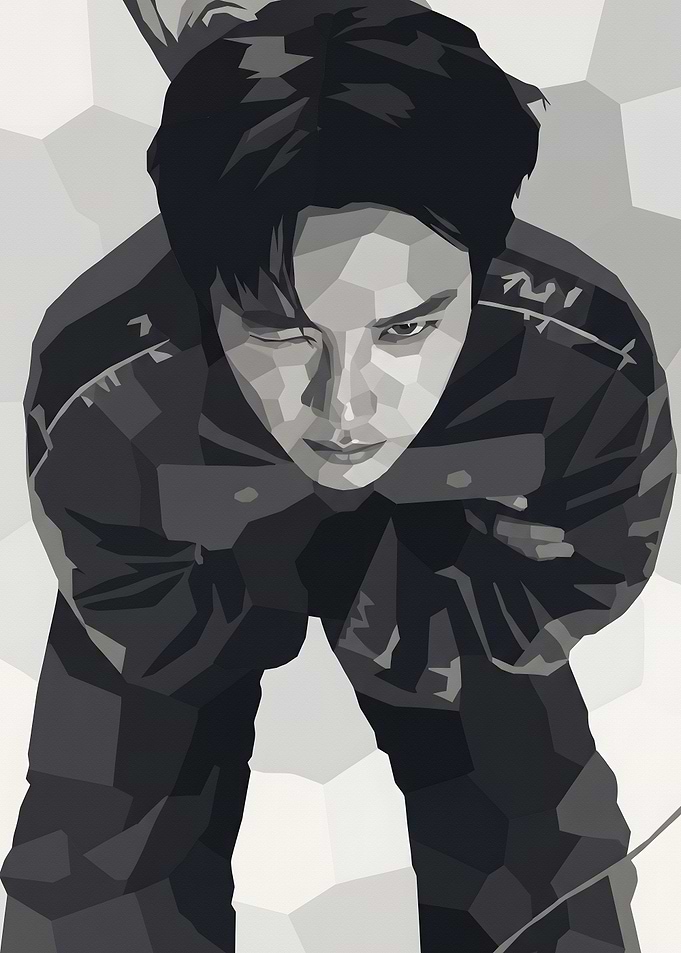 Low Poly Portrait of Do Kyung Soo