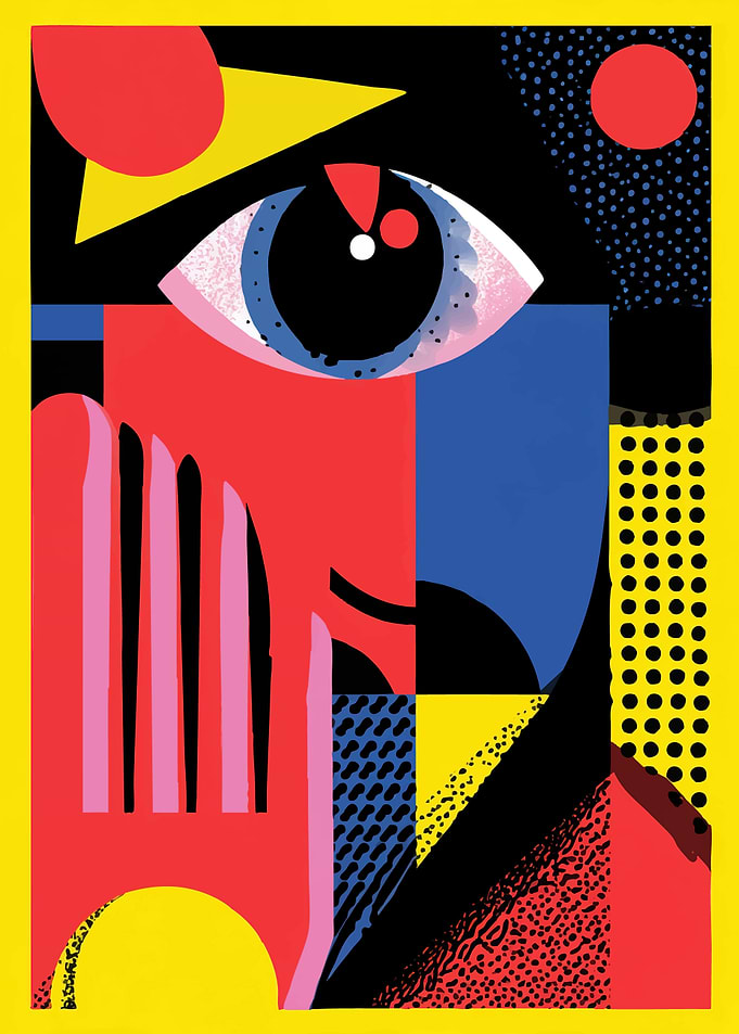 Abstract Geometric Eye Portrait