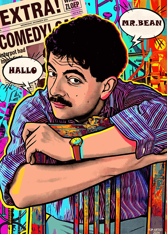 Pop Art Mr. Bean Portrait