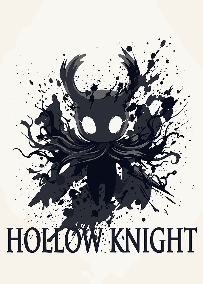 Hollow Knight Ink Splatter Art
