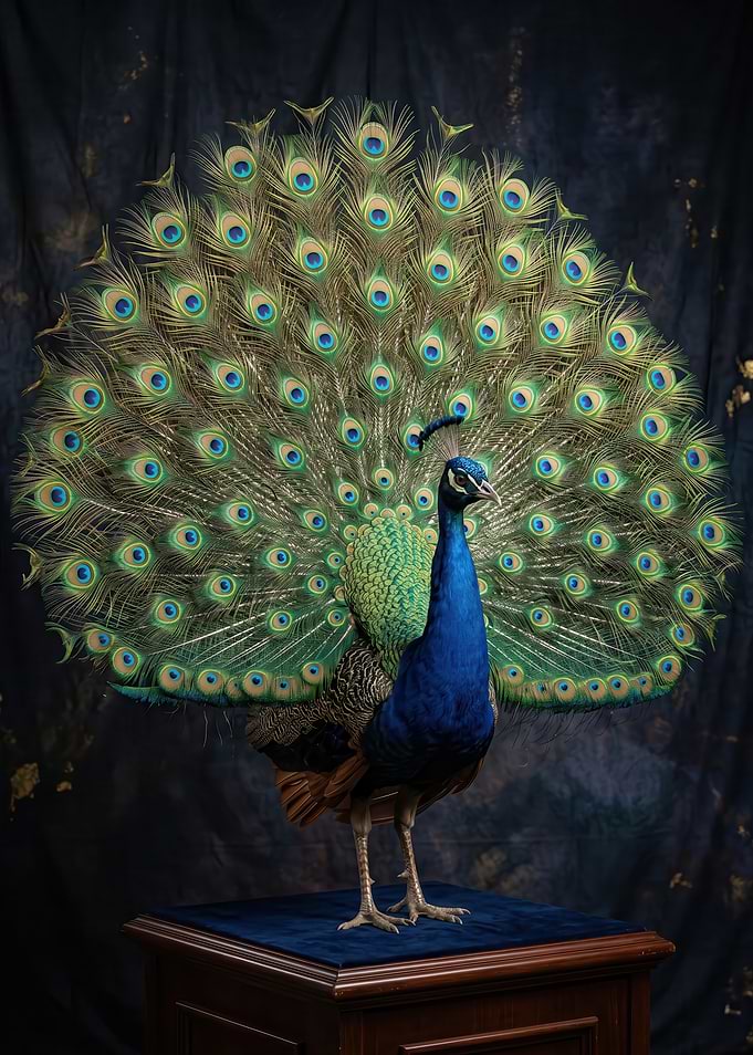 Majestic Peacock Displaying Vibrant Feathers