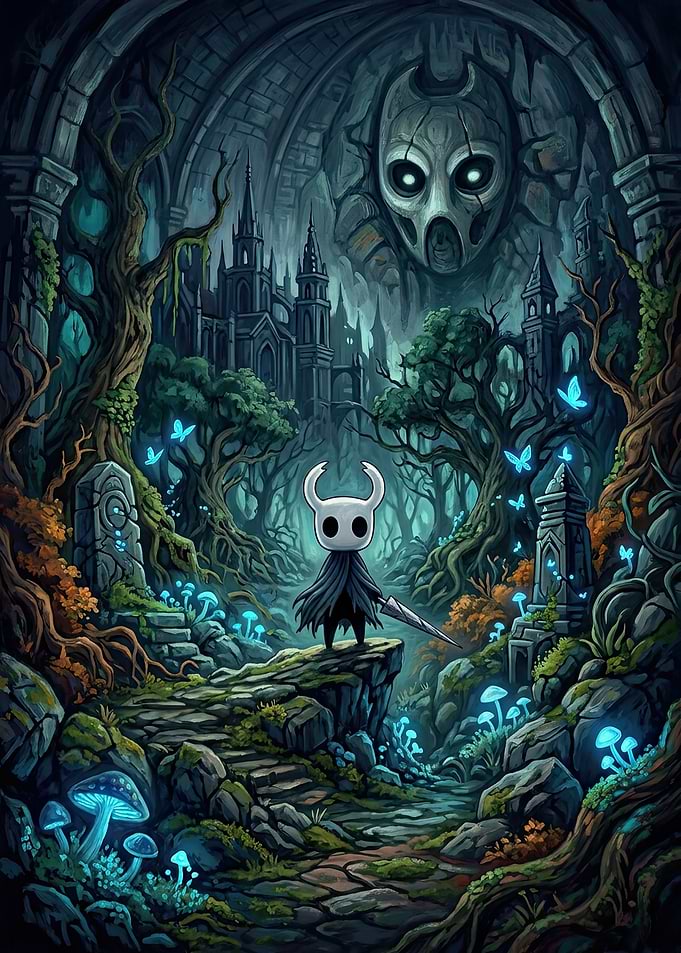 Hollow Knight in Enchanted Forest