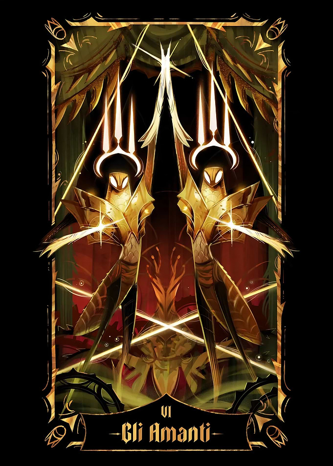Hollow Knight The Lovers Tarot Card
