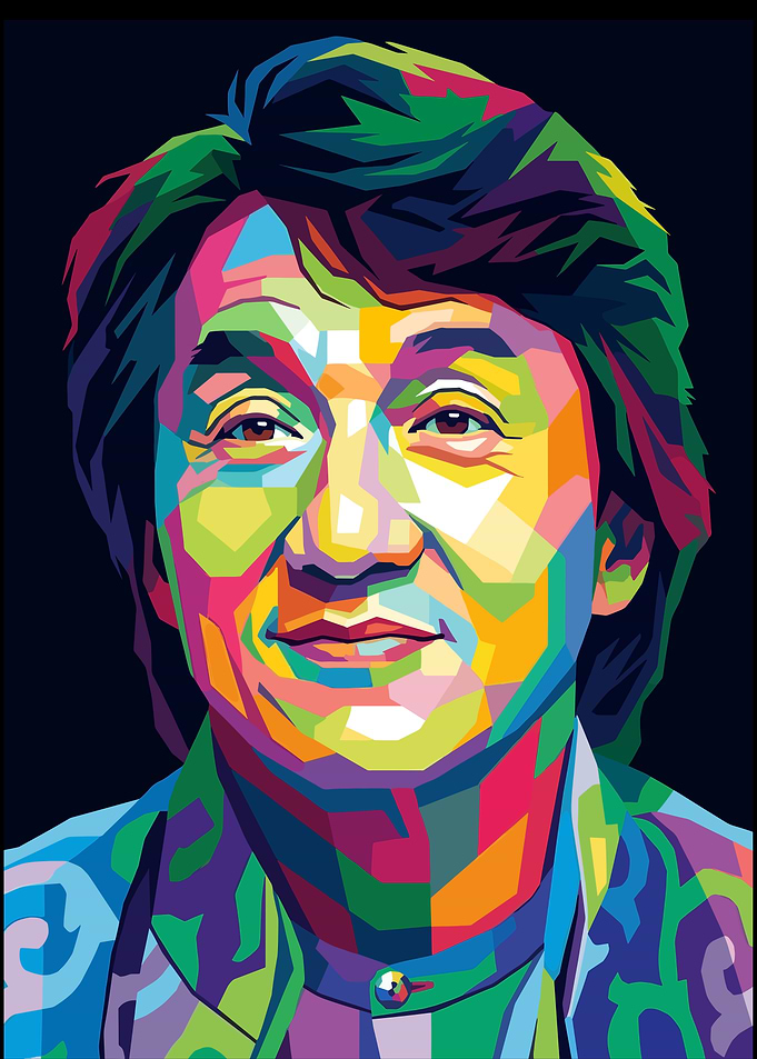 Jackie Chan Pop Art Portrait