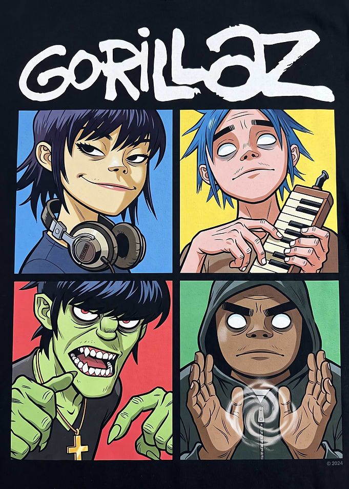 Gorillaz Band Members Graphic T-Shirt Design