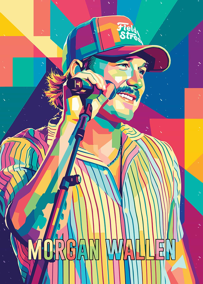 Morgan Wallen Pop Art Portrait