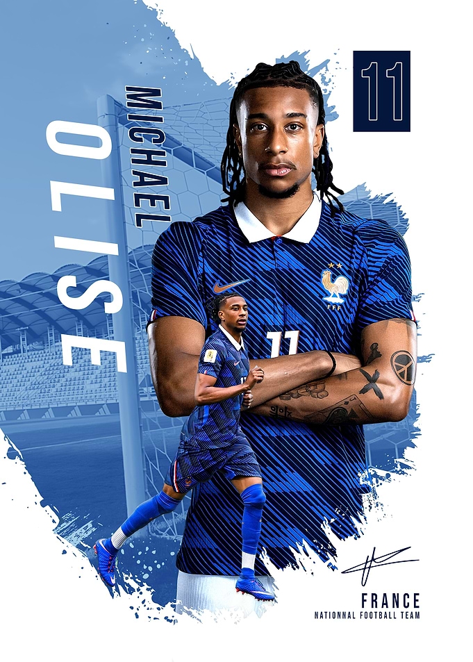 Michael Olise France National Team Poster