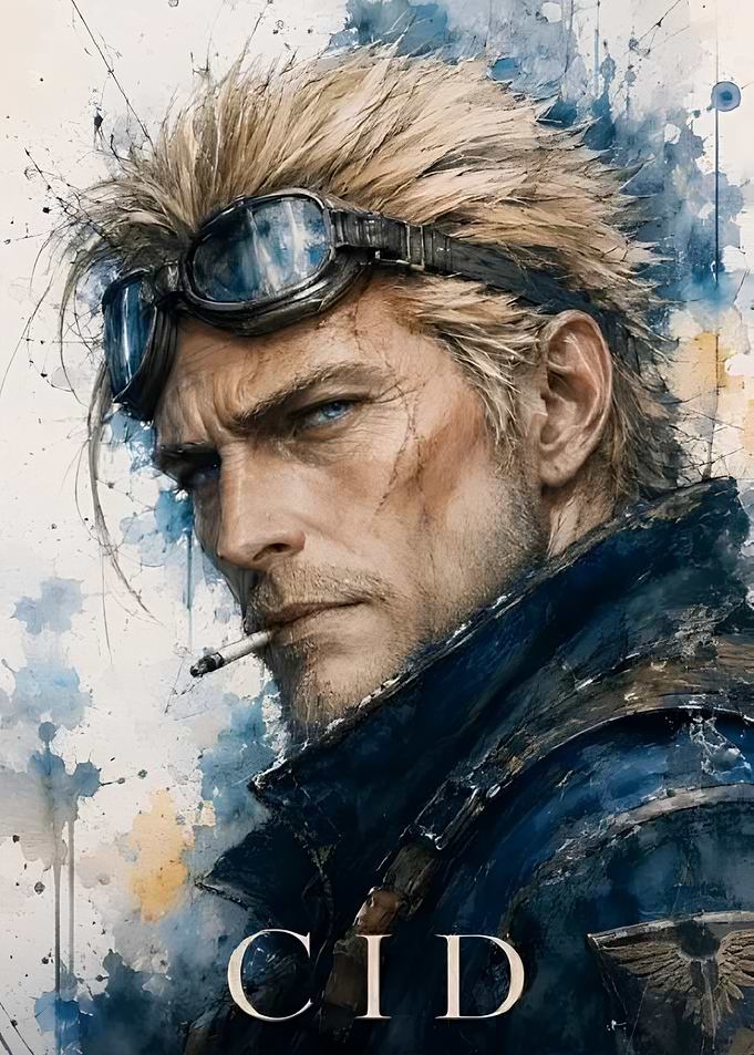Cid Highwind Final Fantasy Portrait