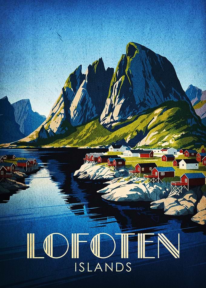 Lofoten Islands Travel Poster
