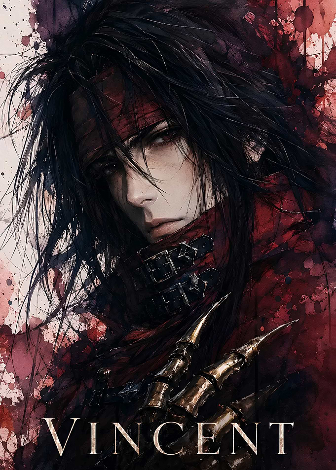 Vincent Valentine Final Fantasy Portrait