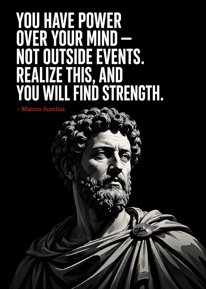Marcus Aurelius Stoic Quote Poster