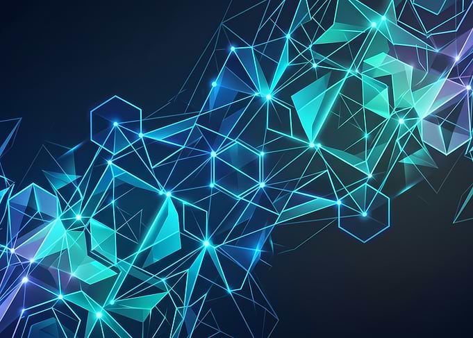 Abstract Geometric Digital Network Background
