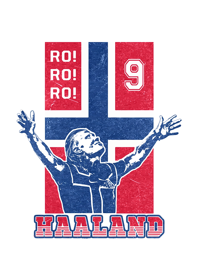 Erling Haaland Norway Football Poster