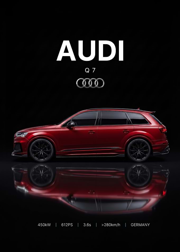 sleek Audi Q7 Luxury SUV Poster
