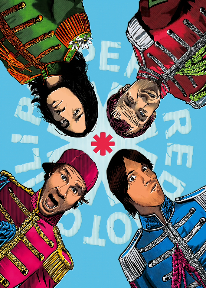 Red Hot Chili Peppers Band Illustration