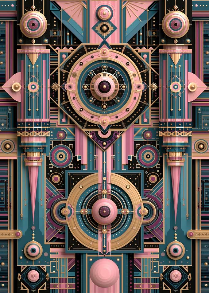 Art Deco Geometric Abstract Pattern