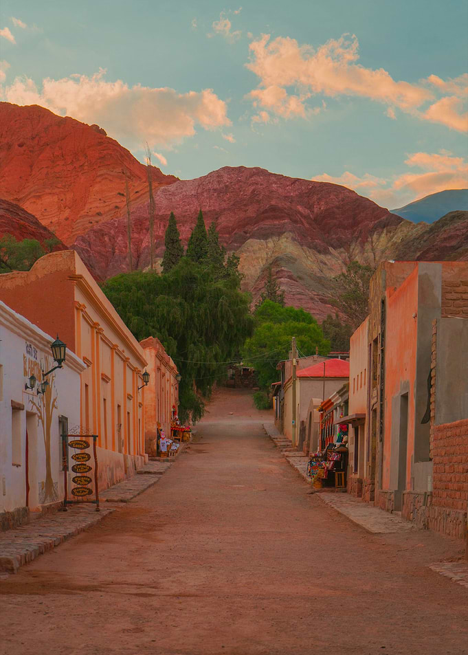 Purmamarca Village and Colorful Mountains