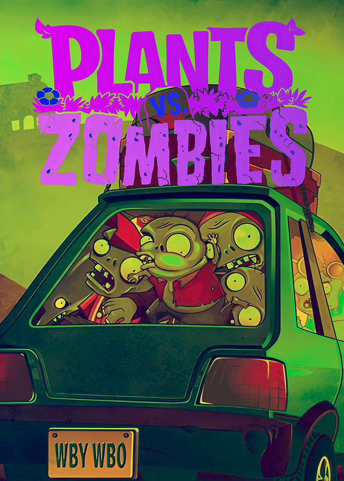 Plants vs Zombies Car Ride Poster