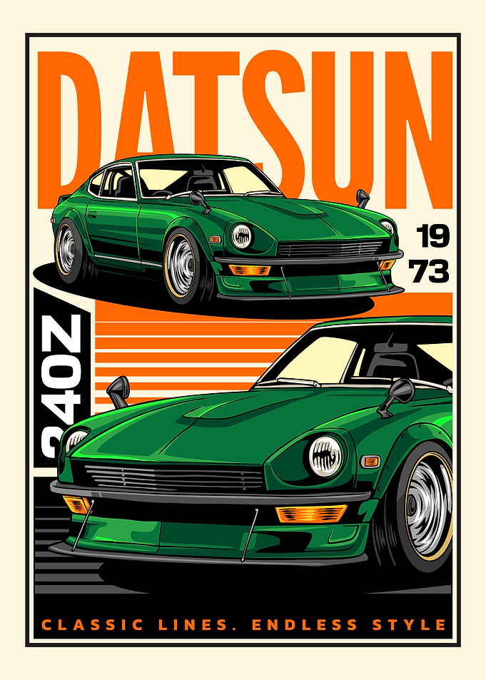 Vintage Datsun 240Z Poster