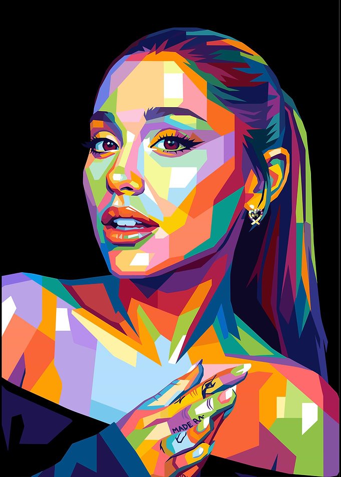Ariana Grande Pop Art Portrait