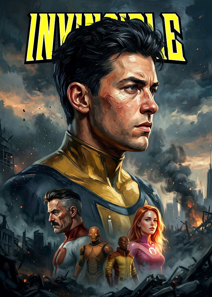Invincible Superhero Team Poster