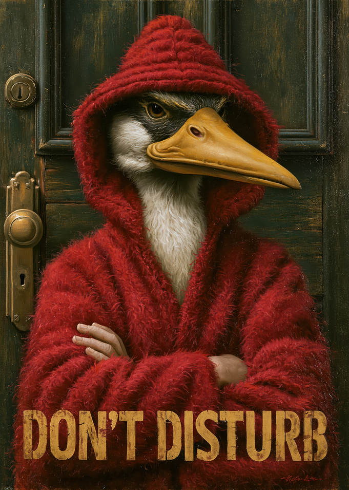Don't Disturb Goose in Red Hoodie