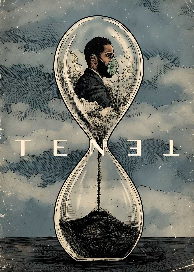 Tenet Hourglass Movie Poster Art