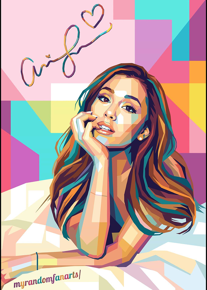 Ariana Grande Pop Art Portrait