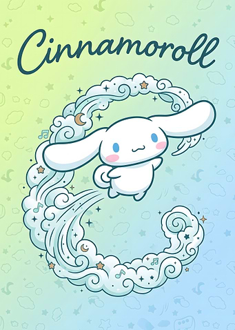 Cinnamoroll Floating on Clouds
