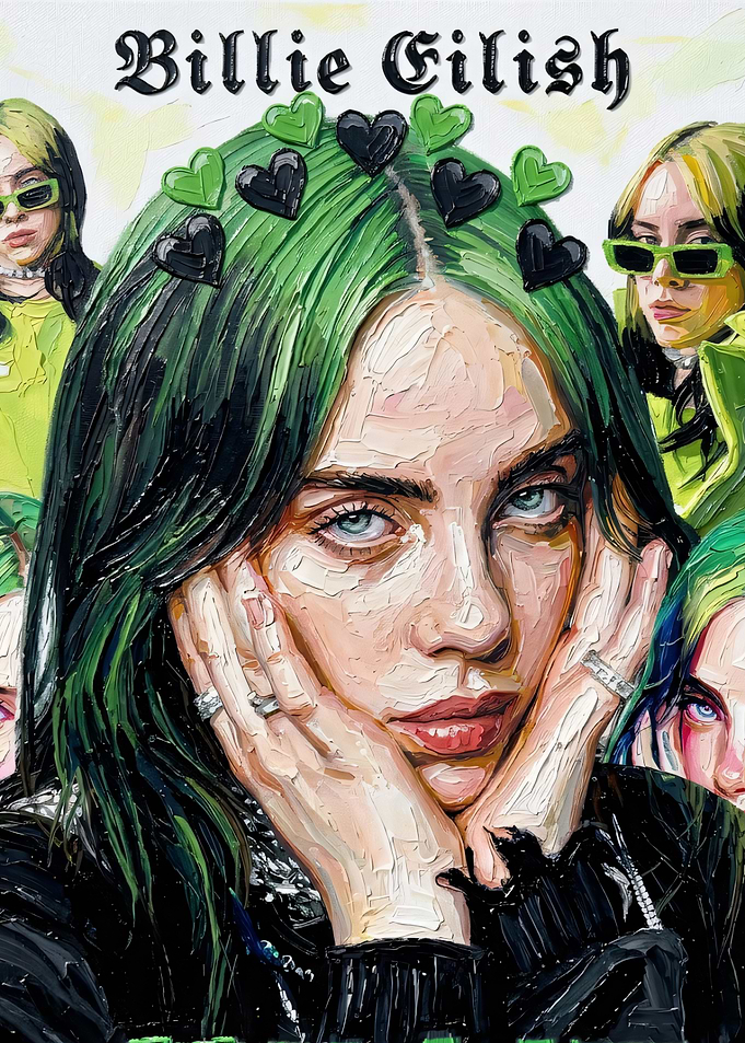 Billie Eilish Oil Painting Portrait