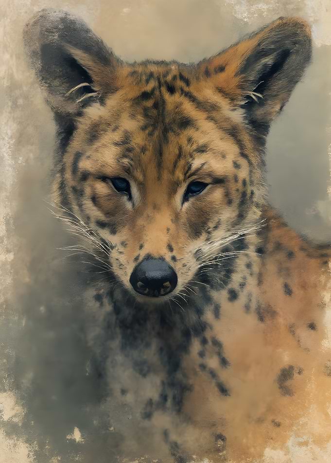 Portrait of a Spotted Wild Cat