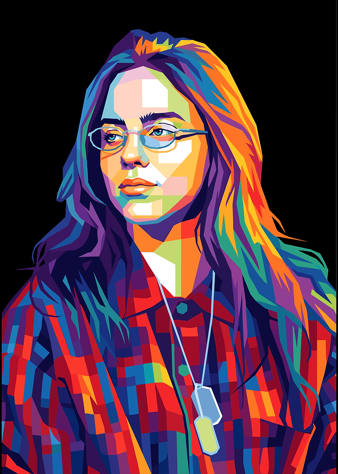 Billie Eilish WPAP Pop Art Portrait