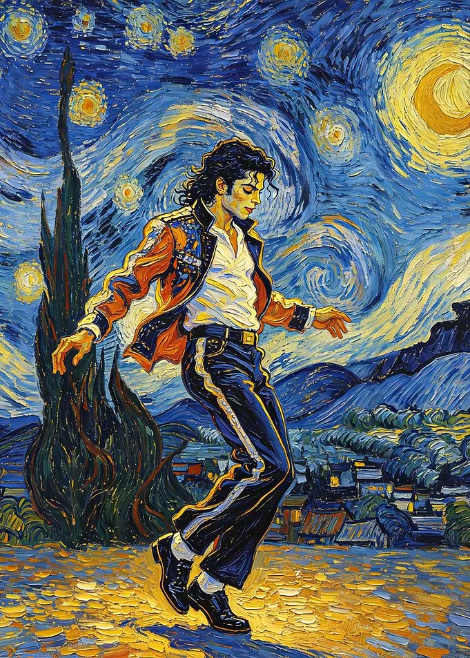Michael Jackson Starry Night Painting