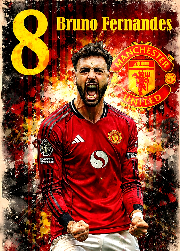 Bruno Fernandes Manchester United Poster