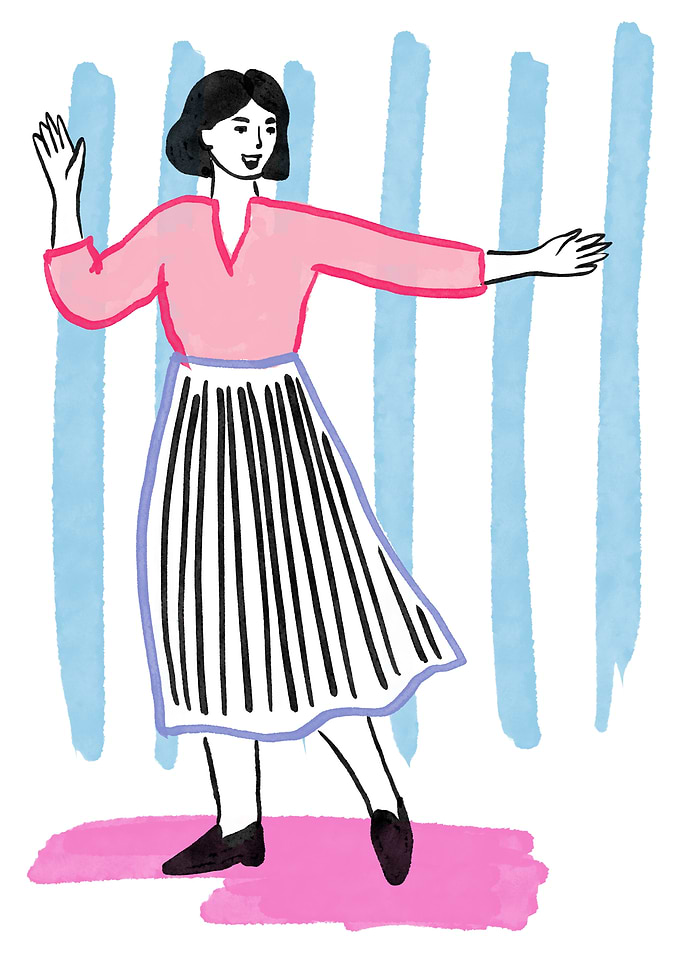 Illustration of a Woman Dancing