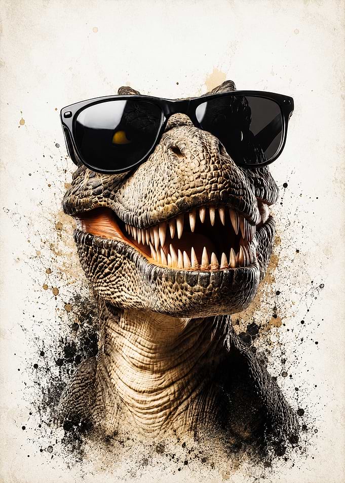 Cool T-Rex Wearing Sunglasses