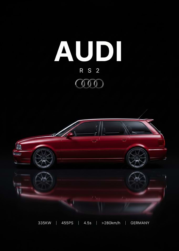 sleek Audi RS2 Avant Poster