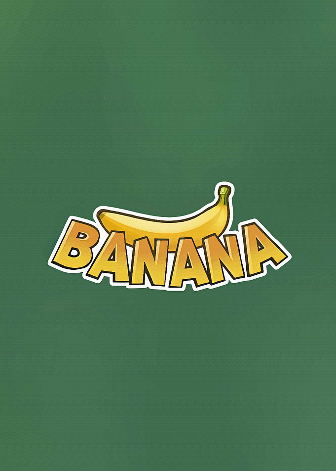 Banana Text Art Graphic