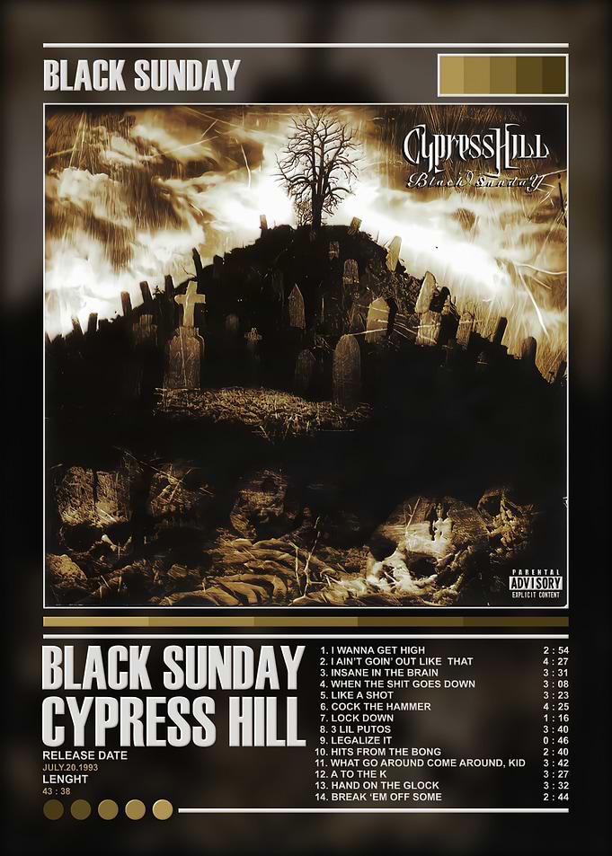 Cypress Hill Black Sunday Album Poster