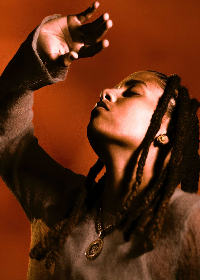 Portrait of a Woman with Braids