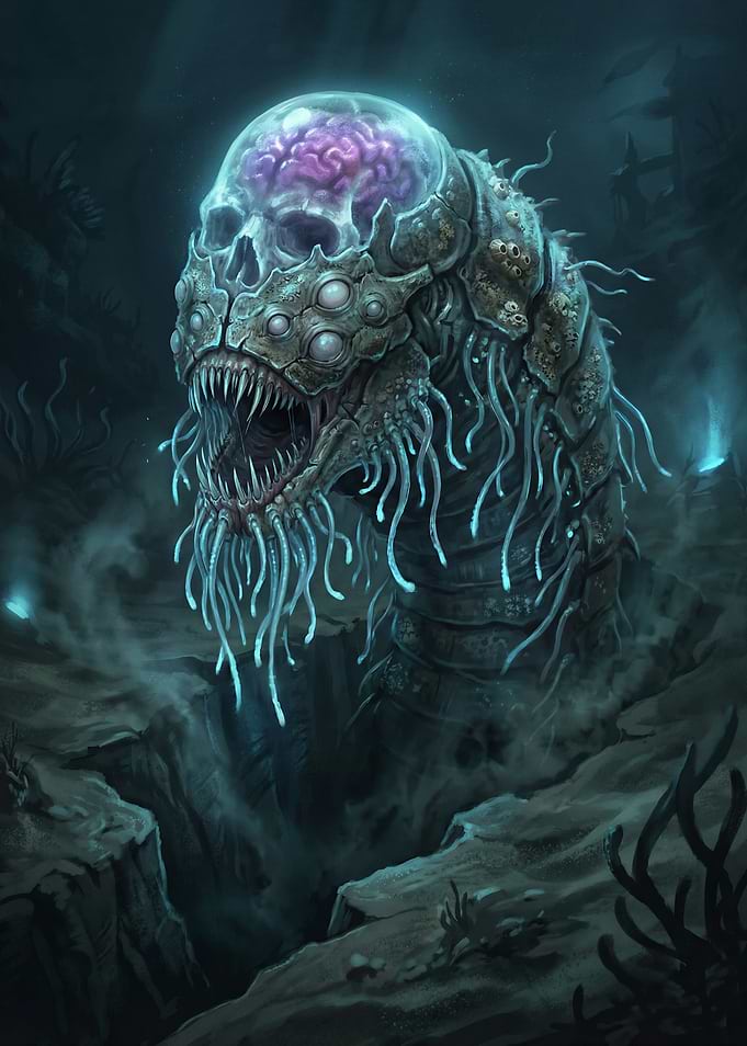 Eldritch Abyssal Worm Monster