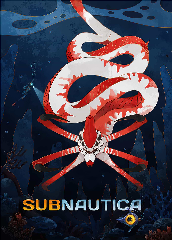 Subnautica Reaper Leviathan Poster