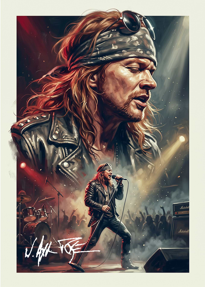 Axl Rose Rock Concert Poster