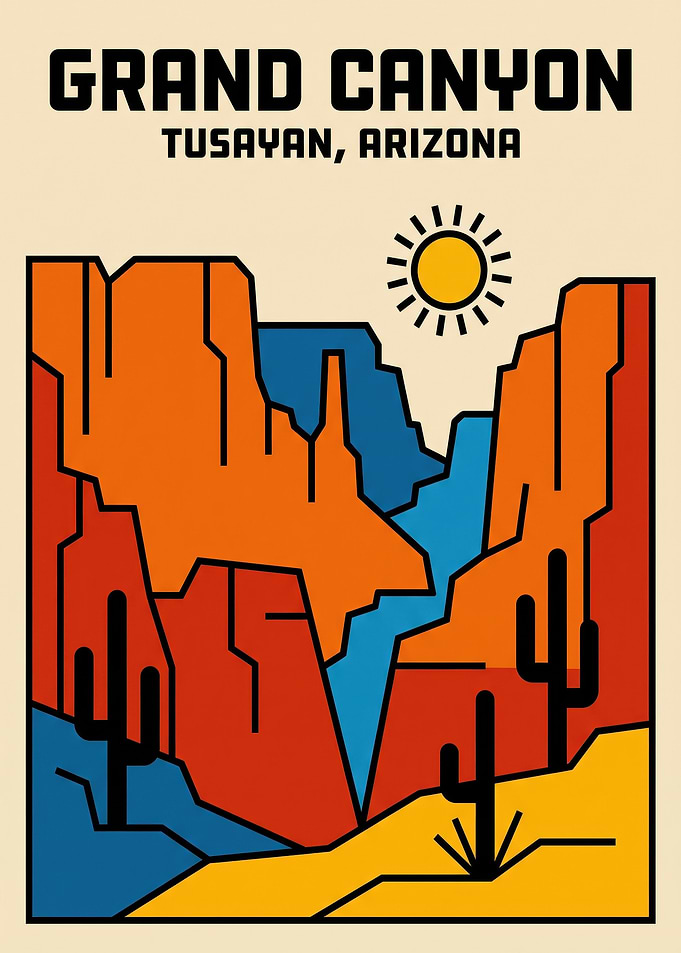 Grand Canyon Minimalist Travel Poster