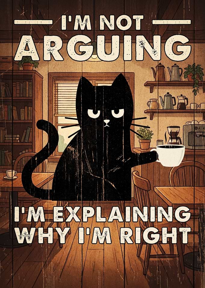 I'm Not Arguing Cat Poster
