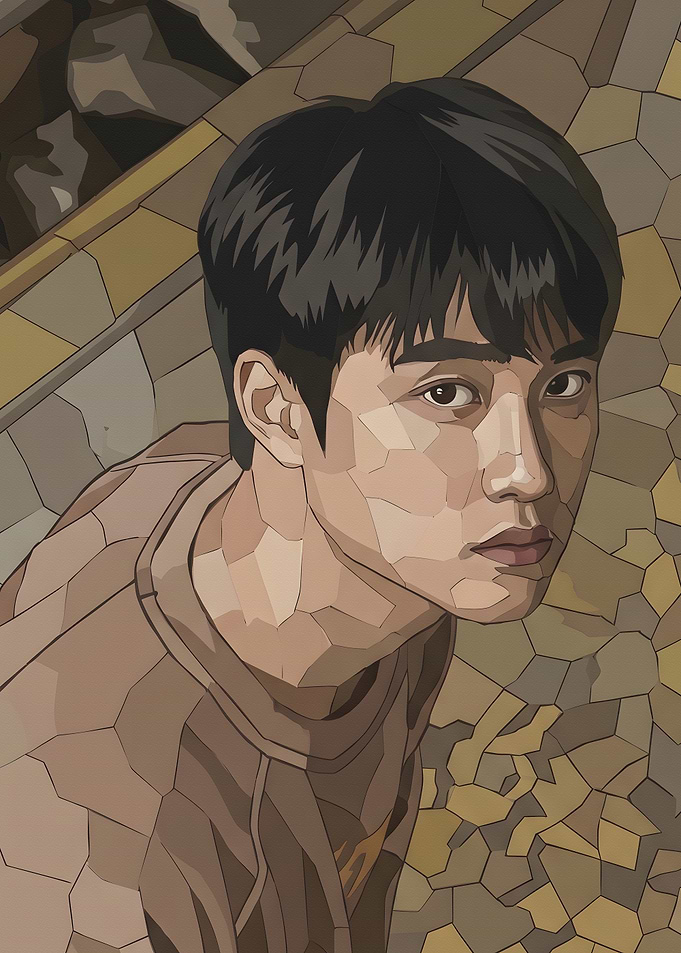 Low Poly Portrait of Do Kyung Soo